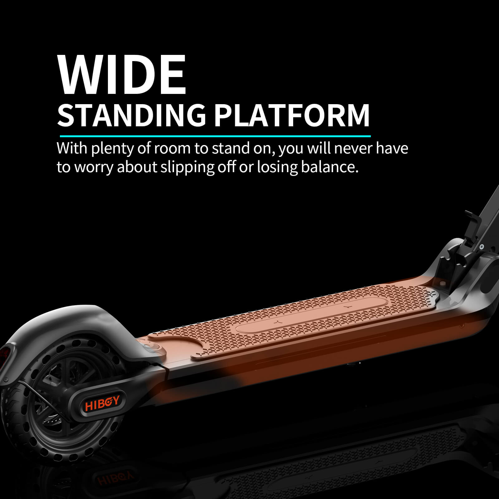 HIBOY MAX V2 Electric Scooter wide standing patform